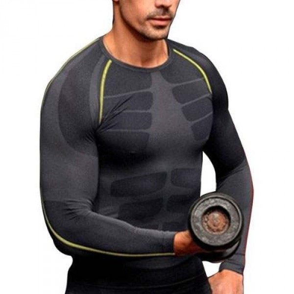 T Shirt Compression Homme Sport Musculation Work Out Gym Entrainement